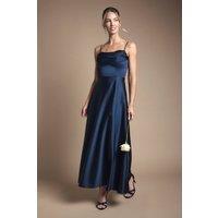 Coast Women's Strappy Drape Bodice Maxi Bridesmaid Dress in Navy | Size: 14