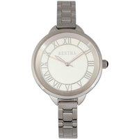 Bertha Women's Madison Sunray Dial Bracelet Watch in Silver