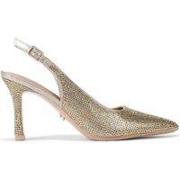 Carvela Women's 'Corletta Sling Jewel' Fabric Heels in Gold | Size: 7
