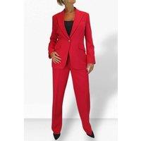 Paulo Due Women's 2 Piece Tailored Trouser Suit in Red | Size: 16