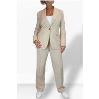 Paulo Due Women's 2 Piece Tailored Trouser Suit in Beige | Size: 18