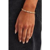 Cernucci Women's Iced Infinity Link Bracelet - Gold - 6mm in Metallic Gold | Size: 7 inches