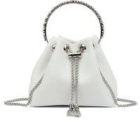 D2C Women's Jewelled Mini Bucket Bag in Ivory