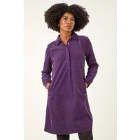 Roman Women's Corduroy Tunic Shirt Dress in Purple | Size: 16