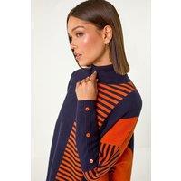 Roman Women's Stripe Colour Block Jumper in Midnight | Size: 18