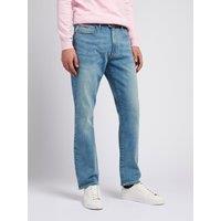 U.S. POLO ASSN. Men's 5 Pocket Regular Fit Denim Jeans in Mid Blue | Size: 38R