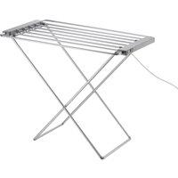 Daewoo Heated Airer Foldable 120W 10KG Load Energy Efficient Drying Rack in Metallic Silver
