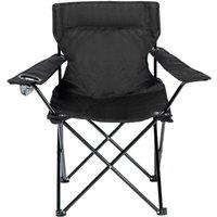 OHS Outdoor Camping Chair Folding Portable Picnic Beach Seat Garden in Black