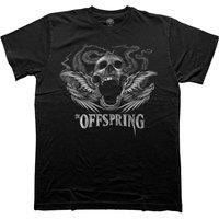 Offspring Feathered Winged Skull T-Shirt in Black | Size: XL