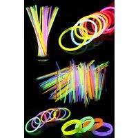 Neel Blue 8" Glowsticks with Bracelet Connectors for Party Supplies, Christmas Decoration - 50pcs