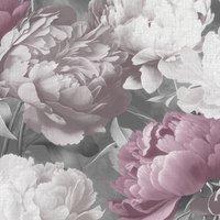 Muriva Doretta Floral Textured Vinyl Wallpaper in Pink