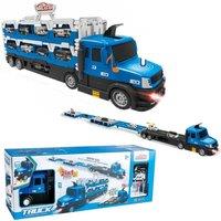 Rexco Men's Electronic Truck 2in1 Toy Car Transporter Race Track Game Playset in Blue