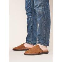 Moshulu Men's 'Weston 3' Suede Mule Slippers in Tan | Size: 11.5