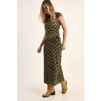 NastyGal Women's Check Wrap Maxi Skirt in Green | Size: 12