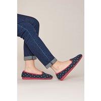 Moshulu Women's 'Amaretti' Ballerina Slippers in Navy | Size: 9