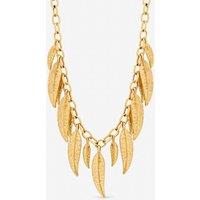 Mood Women's Gold Plated Leaf Necklace