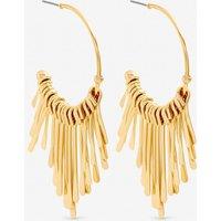Mood Women's Gold Plated Polished Stick Hoops