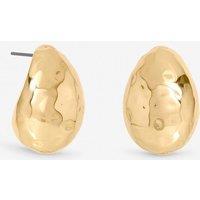Mood Women's Gold Plated Textured Dome Hoops