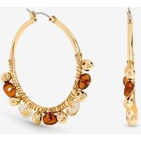 Mood Women's Gold Polished & Resin Hoop Earrings