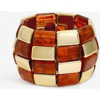 Mood Women's Gold Plated & Resin Statement Stretch Bracelet