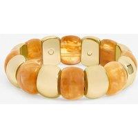 Mood Women's Gold Plated & Resin Stretch Bracelet