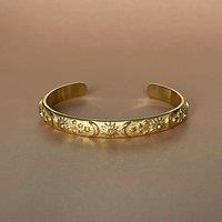 Luxe Tones Women's Helia Luxe 18k Gold Plated Celestial Bangle
