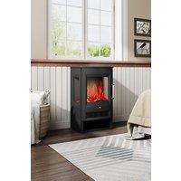 H&O Direct Freestanding Electric Fireplace with Remote Control in Black