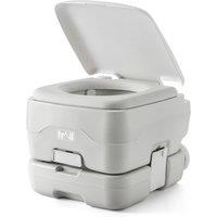 Trail Outdoor Leisure Camping Toilet Portable 10L Flushable Porta Potty Loo Fishing Festivals in Grey