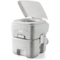 Trail Outdoor Leisure Camping Toilet Portable 20L Flushable Porta Potty Loo Fishing Festivals in Grey