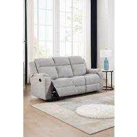 More4Homes Orka 3 Seater Fabric Manual Recliner Sofa in Grey