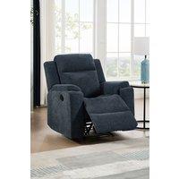 More4Homes Orka 1 Seater Fabric Manual Recliner Chair in Blue