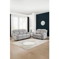 More4Homes Orka 2+3 Seater Fabric Manual Recliner Sofa Set in Grey