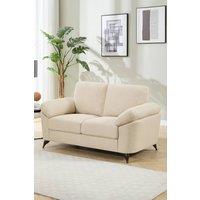 More4Homes Malmo 2 Seater Sofa Modern Scandi Style Fabric Living Room Sofa in Beige