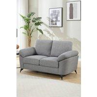 More4Homes Malmo 2 Seater Sofa Modern Scandi Style Fabric Living Room Sofa in Grey