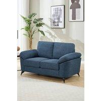 More4Homes Malmo 2 Seater Sofa Modern Scandi Style Fabric Living Room Sofa in Blue