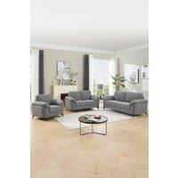 More4Homes Malmo Modern Scandi Style Fabric Living Room 1+2+3 Seater Sofa Set in Grey