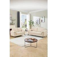 More4Homes Malmo Modern Scandi Style Fabric Living Room 2+3 Seater Sofa Set in Beige