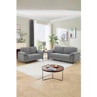 More4Homes Malmo Modern Scandi Style Fabric Living Room 2+3 Seater Sofa Set in Grey