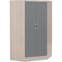 Seconique Nevada 2 Door Corner Wardrobe in Grey