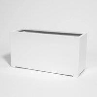 Primrose White Gloss Polystone Rectangular Trough Planter 80cm