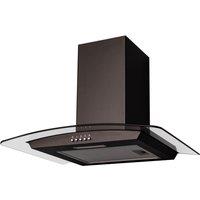 SIA 60cm Black Curved Chimney Cooker Hood Kitchen Extractor Fan - CGH60BL