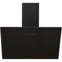 SIA 60cm Glass Cooker Hood Black Angled Chimney Extractor Fan - AH60BL