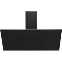 SIA 90cm Glass Cooker Hood Black Angled Chimney Extractor Fan - AH90BL
