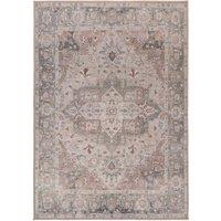 Kukoon Machine Washable Natural Jute Blend Beige Medalion Area Rug | Size: 160 cm x 230 cm