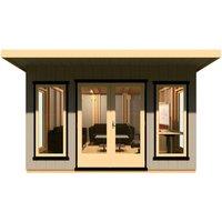 Shires Cali 12x12 Feet Pent 1 Garden Office - OSB/MDF - L456xW402xH246.1 cm in Grey