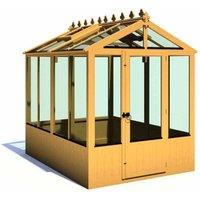 Shires Holkham 6 x 8 Greenhouse - Timber - L238 x W179 x H237.3 cm in Light Brown