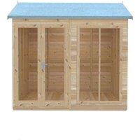 Shires Mayfield 8 x 6 Summerhouse - Wood - L19.9 x W238 x H240.9 cm in Light Brown