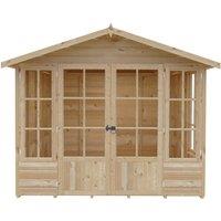 Shires Delmora 8 x 8 Shiplap Summerhouse - Wood - L244.1 x W245.6 x H217.4 cm in Light Brown