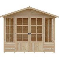 Shires Delmora 8x12 Shiplap Summerhouse - Wood - L358.2xW245.6xH217.4 cm in Light Brown