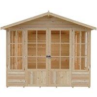 Shires Delmora 8x16 Shiplap Summerhouse - Wood - L477.6xW245.6xH217.4 cm in Light Brown